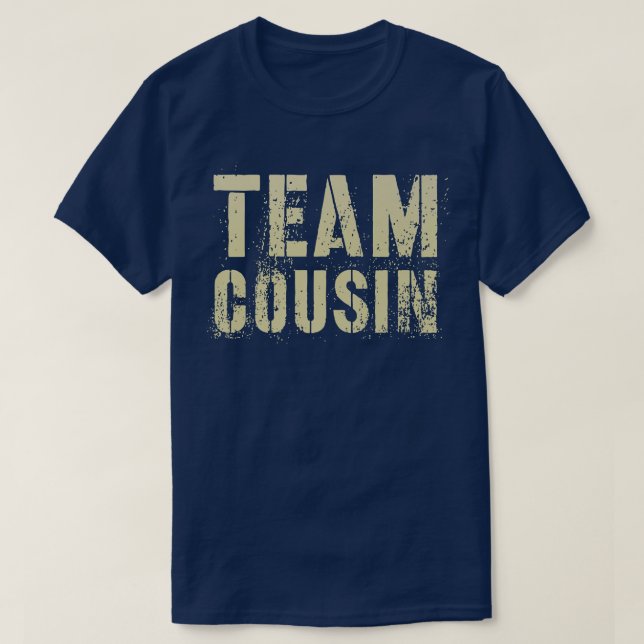 Camiseta Vintage TEAM COUSIN Funny Avô Reeduca (Frente do Design)