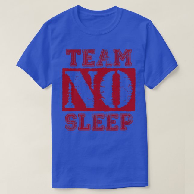 Camiseta Vintage Team No leep Red Text (Frente do Design)