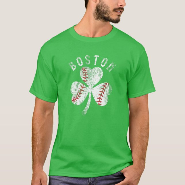 Camiseta Vintage Tee Irish Boston Baseball (Frente)
