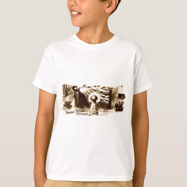 Camiseta Vintage Tesla Letterhead (Frente)