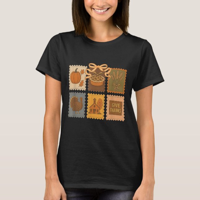 Camiseta Vintage Thanksgiving,turkey,pumpkin, Autumn Tee Fu (Frente)