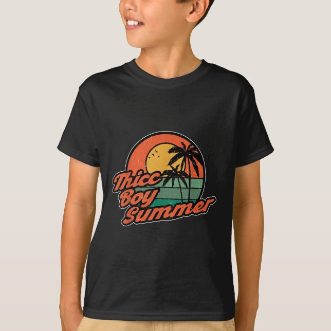 Camiseta Vintage Thicboy Summer Funny Beach (Frente)