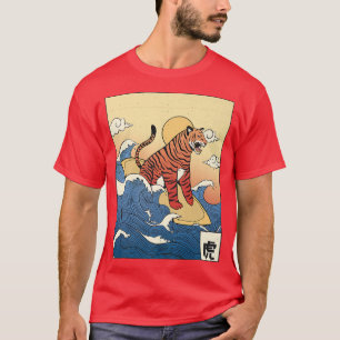Camiseta Vintage Tiger Kanagawa Excelente Wave Japão