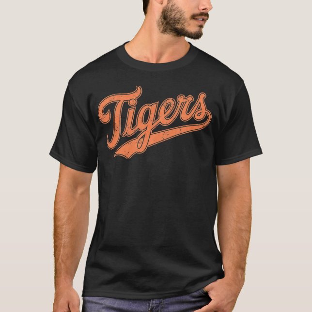 Camiseta Vintage Tigers Throwback (Frente)