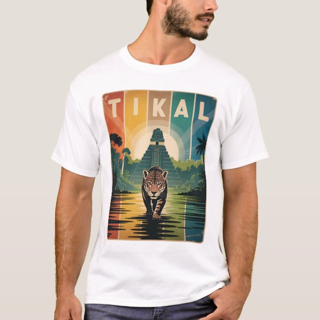 Camiseta Vintage Tikal Guatemala Jaguar (Frente)
