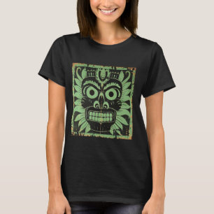 Camiseta Vintage Tiki Time Tiki God Totem Tiki Head Hawaiai