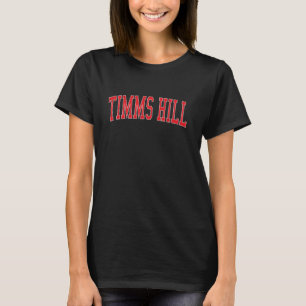 Camiseta Vintage Timms Hill - Estilo de Varsidade Vermelha