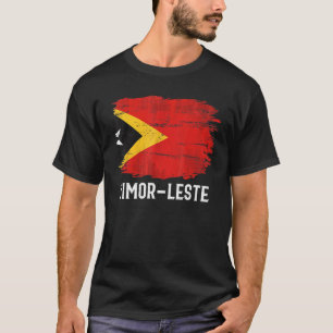 Camiseta Vintage Timor Leste Bandeira