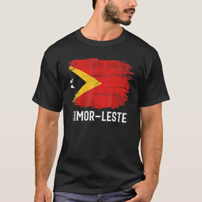 Camiseta Vintage Timor Leste Bandeira (Frente)