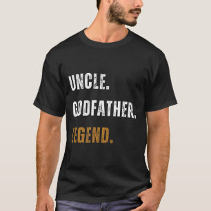 Camiseta Vintage Tio Goddad Legend Engraçado Tio Novo