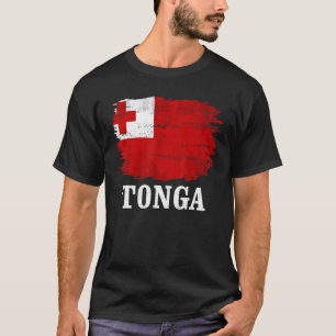 Camiseta Vintage Tonga Flag Para Tongan