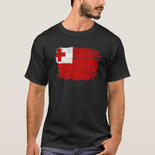 Camiseta Vintage Tonga Flag Para Tongan