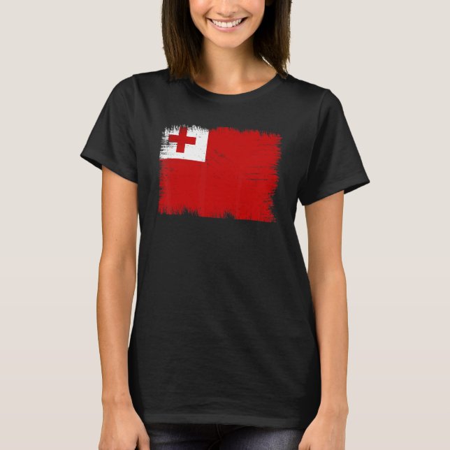 Camiseta Vintage Tonga Flag Tongan Independência Dia (Frente)