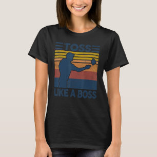 Camiseta Vintage Toss Como Um Chefe Atingindo Furos Cornhol