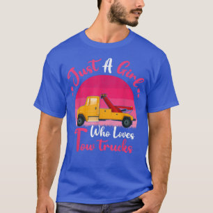 Camiseta Vintage Tow Truck Lover Apenas Uma Menina Que Ama