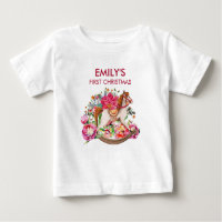 Vintage Toy Horse Poinsettia Primeiro Natal