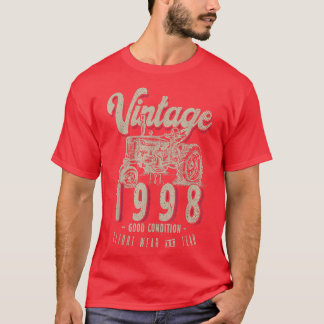 Camiseta Vintage Tractor Farmer Birthday Born In 1998 & Est