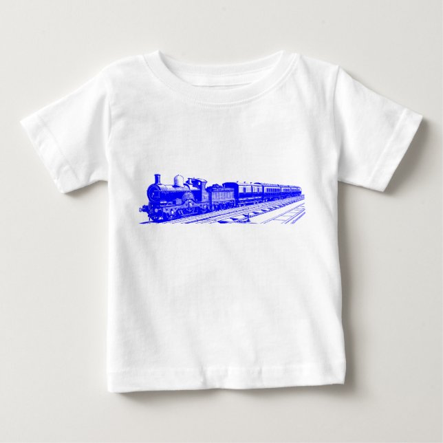 Camiseta Vintage Train - Azul (Frente)