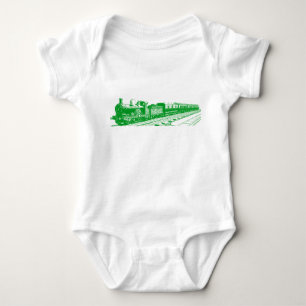 Camiseta Vintage Train - Grass Green