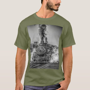 Camiseta Vintage Train Locomotive Railroad Viagem