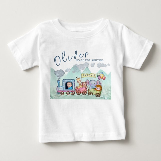 Camiseta Vintage Train Transport Birthday (Frente)