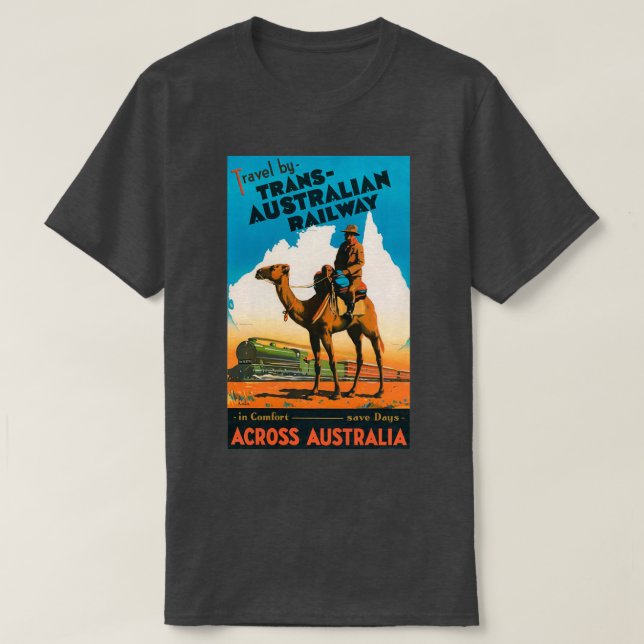 Camiseta Vintage Transaustraliana na Austrália (Frente do Design)