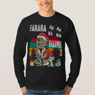 Camiseta Vintage Trex Christmas Dinossaur Funny Farara Ra R