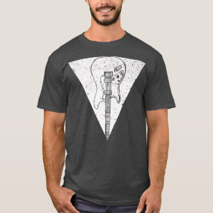 Camiseta Vintage triangle Rock Guitar shirt para homens