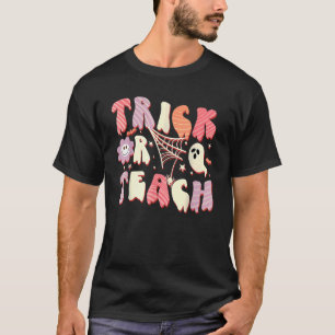 Camiseta Vintage Trick Ou Ensino O Figurino Do Halloween