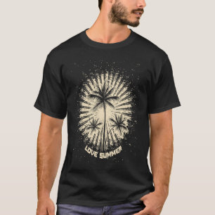 Camiseta Vintage Tropical Distante - Sunset com Palma