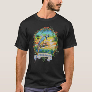 Camiseta Vintage Tropical Grand Cayman Sunset Parrot Vacati