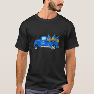 Camiseta Vintage Truck Farmhouse Happy Hanukkah Jewish Holi