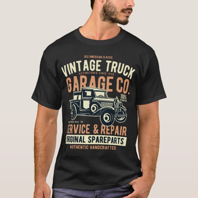 Camiseta Vintage Truck Garage (Frente)