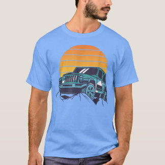 Camiseta Vintage Truck Retro Sunset 4x4 Car Off Road 3177