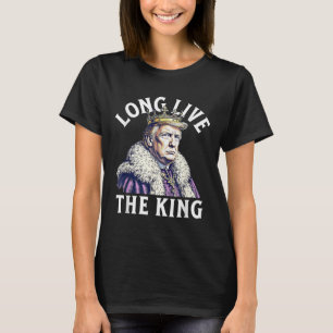 Camiseta Vintage Trump Vive O Patriótico Rei Americano