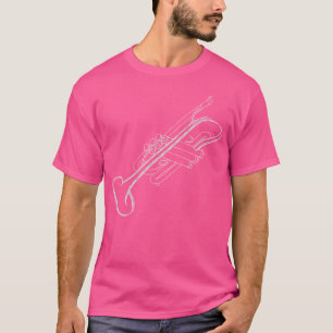 Camiseta Vintage Trumpet Para Músico Jogador De Trompete