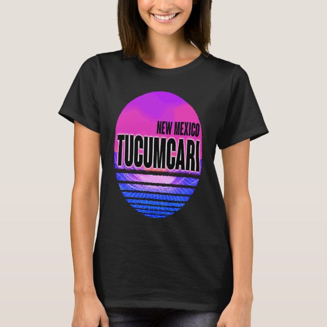 Camiseta Vintage Tucumcari Vaporwave New Mexico (Frente)