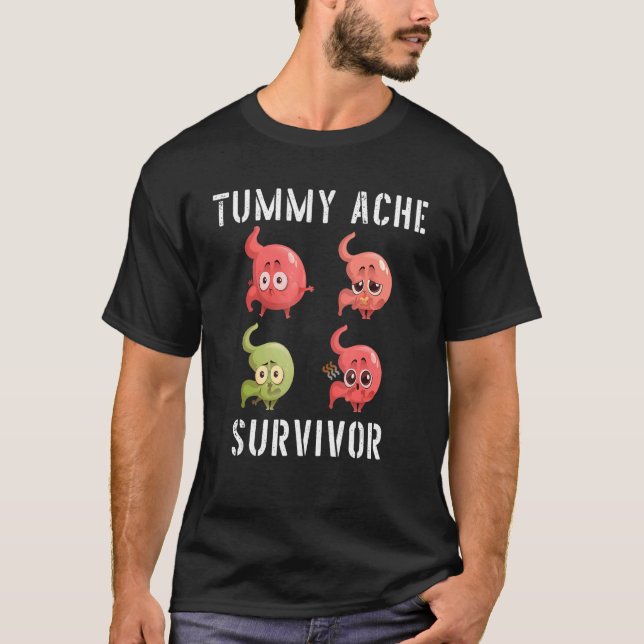 Camiseta Vintage Tummy Ache Survivor (Frente)