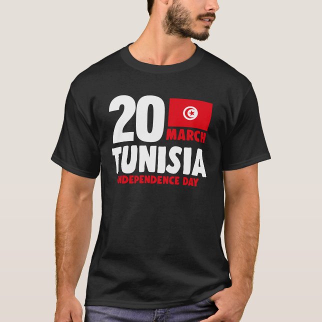 Camiseta Vintage Tunísia Bandeira Patriótica Tunisina Indep (Frente)