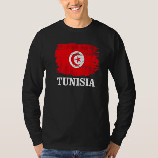 Camiseta Vintage Tunisia Flag For Tunisian
