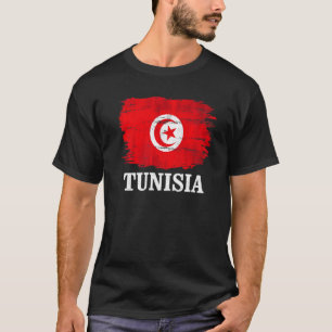 Camiseta Vintage Tunísia Flag Para Tunisino