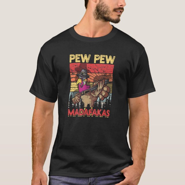 Camiseta Vintage Turkey Pew Madafakas (Frente)