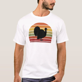 Camiseta Vintage Turkey Retro Sunset Thanksgiving Shirt