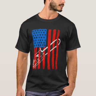 Camiseta Vintage U Flag Chainsaw Cute Woodworker Registro F