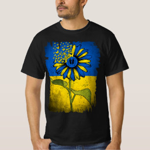 Camiseta Vintage Ucrânia Borboleta de girassol Ucrânia Ukra