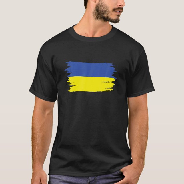 Camiseta Vintage Ucrânia Flag Ucraniano (Frente)
