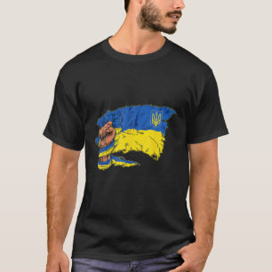 Camiseta Vintage, Ucrânia, Sinalizador do Orgulho de Bandei
