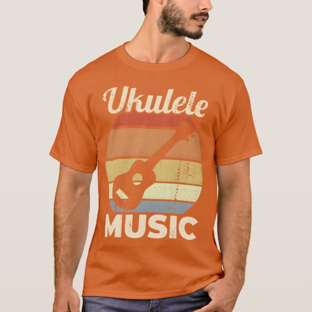 Camiseta Vintage Ukulele Music (Frente)