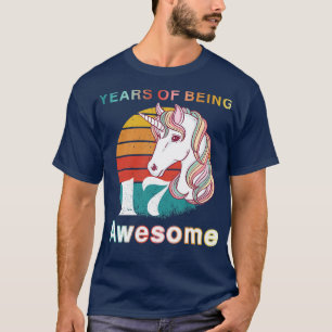 Camiseta Vintage Unicorn 17 Anos De Ser Incrível 17º Nascim