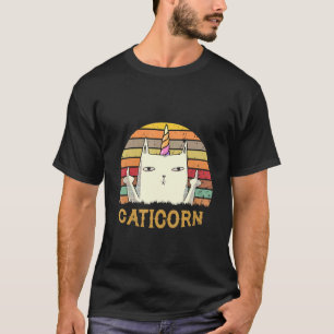 Camiseta Vintage Unicorn Gatinho Rainbow Cat Kittycorn Unic